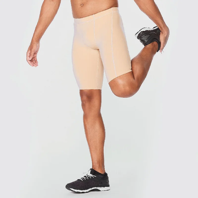 2XU - Men's Core Compression Shorts - Beige/Silver