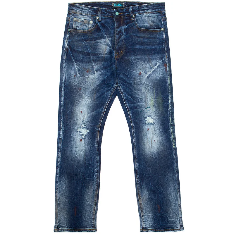 Core Modern Relaxed Medium Destroyed Indigo Denim Jeans