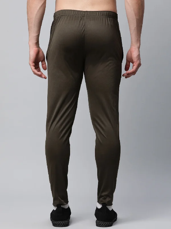 Vimal Jonney Dryfit Polyster Lycra Solid Olive Trackpant for Men