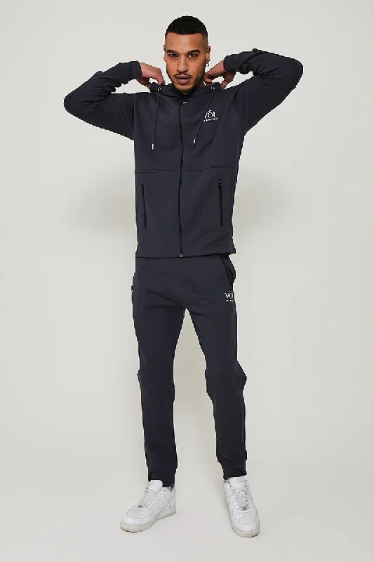 Guilford Fleece Cuffed Joggers - Navy