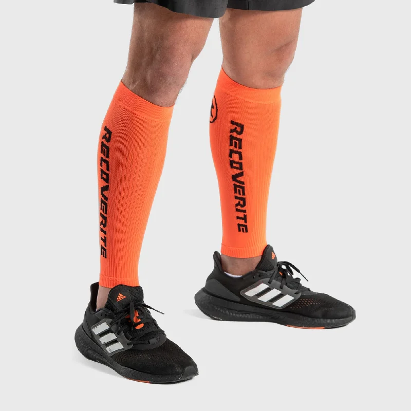 Recoverite - Orange Knit Calf Compression Sleeves