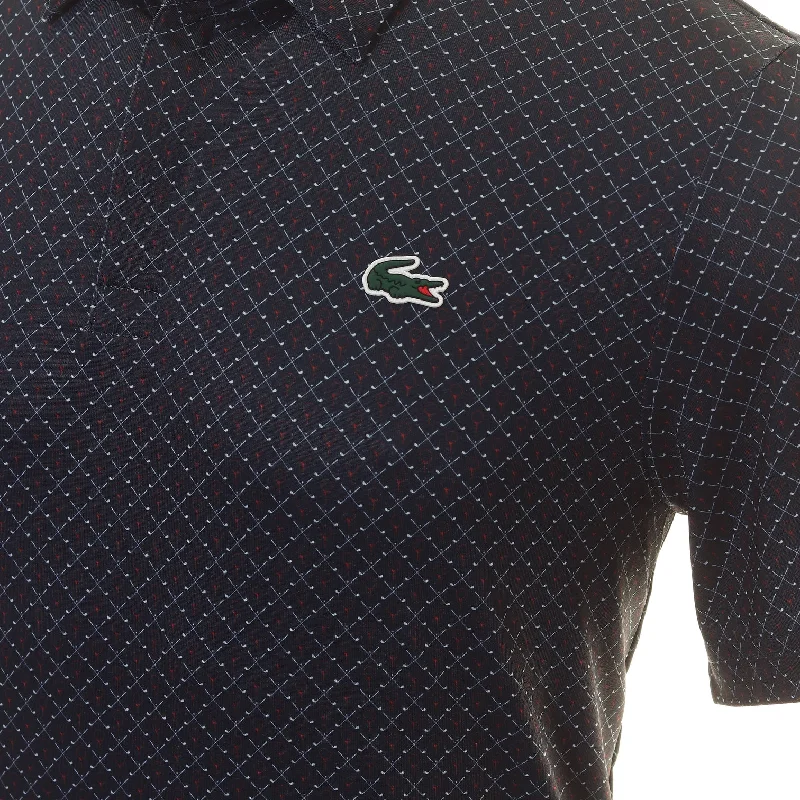 Men’s Golf Printed Recycled Polyester Polo Navy Blue