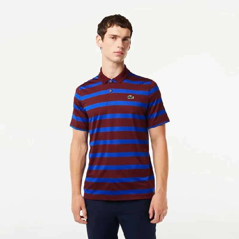 Men's Recycled Fiber Anti-UV Golf Polo Bordeaux / Blue