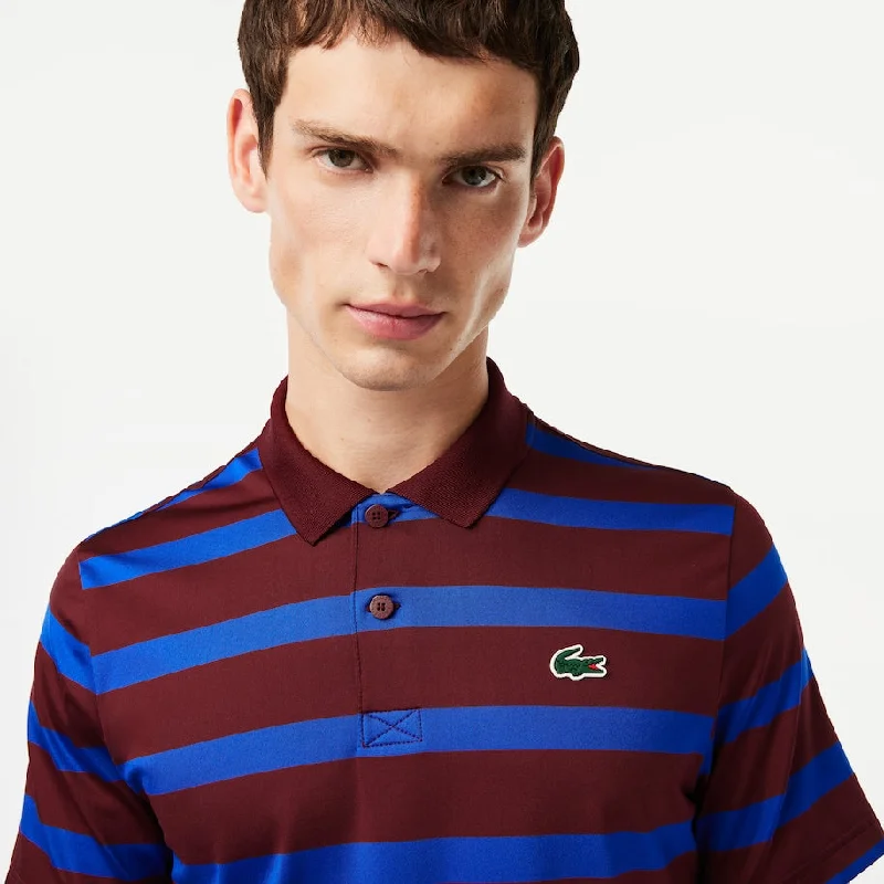 Men's Recycled Fiber Anti-UV Golf Polo Bordeaux / Blue