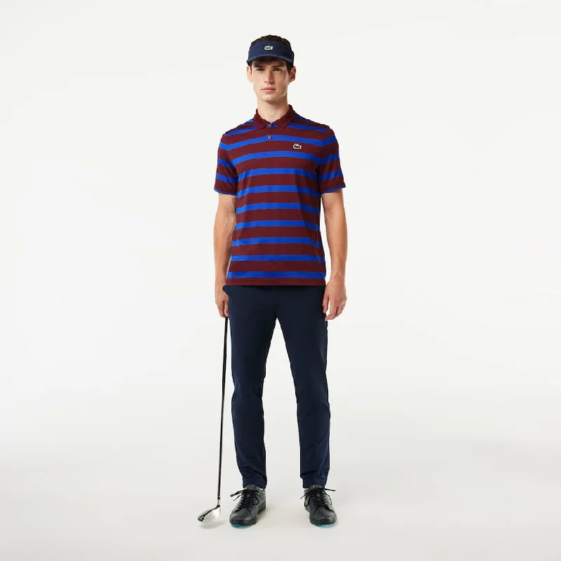 Men's Recycled Fiber Anti-UV Golf Polo Bordeaux / Blue