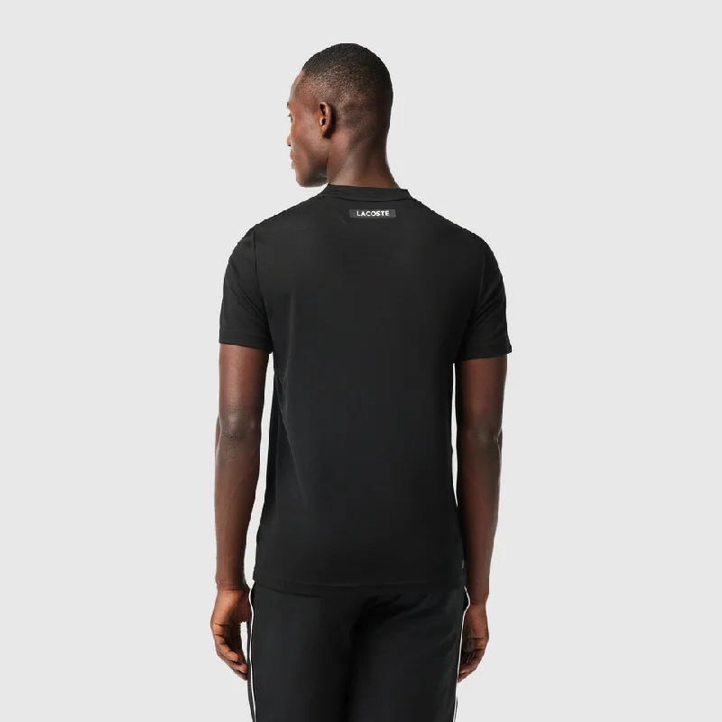 Men's Regular Fit Seamless Tennis T-shirt Black / Sunrise