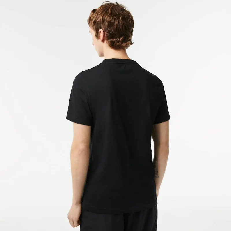 Men’s SPORT Regular Fit T-Shirt with Contrast Branding Black