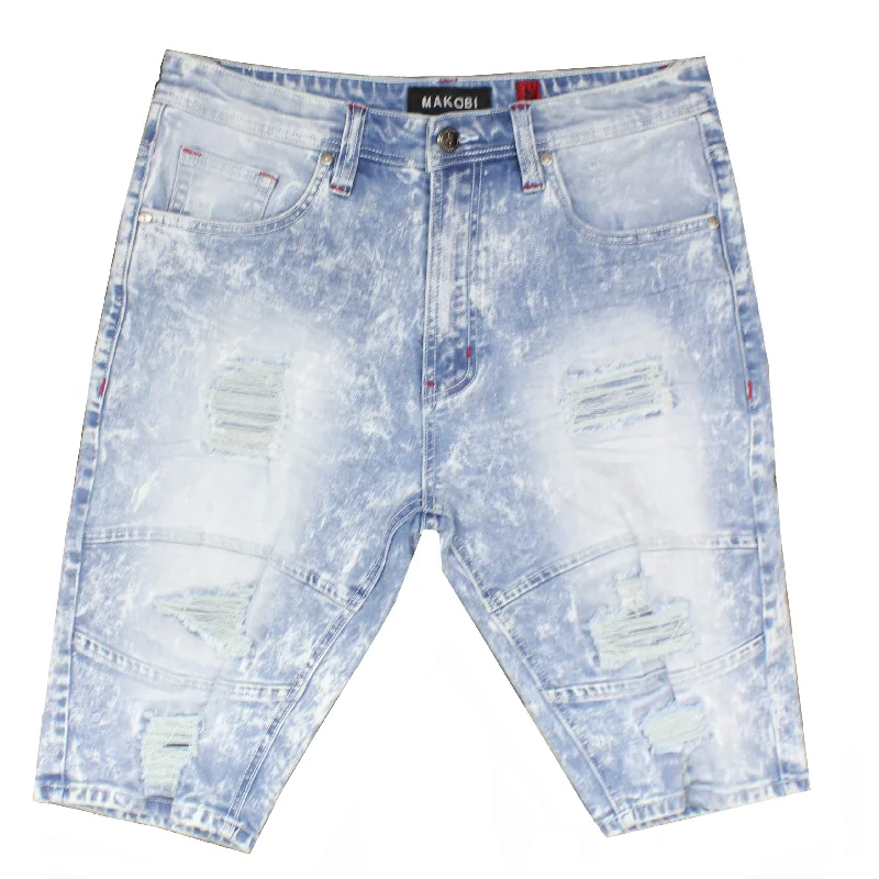 M749 Makobi Manhattan Shorts - Light Wash