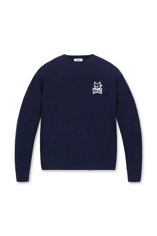 Men's GG Cashmere Crewneck Sweater Navy