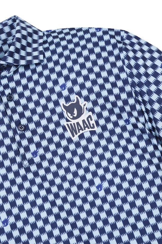 Men's WAAC GG Checker Polo Blue