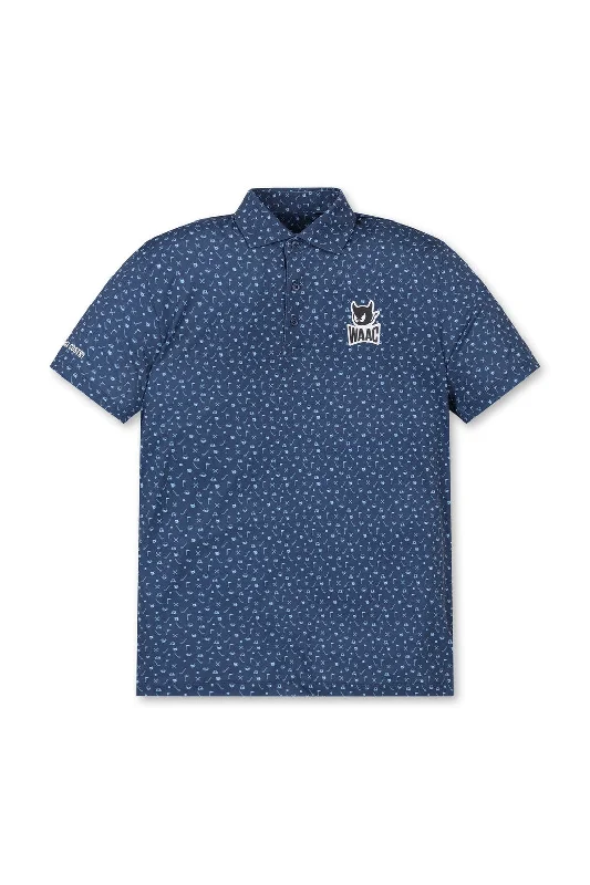 Men's WAAC GG Checker Polo Blue