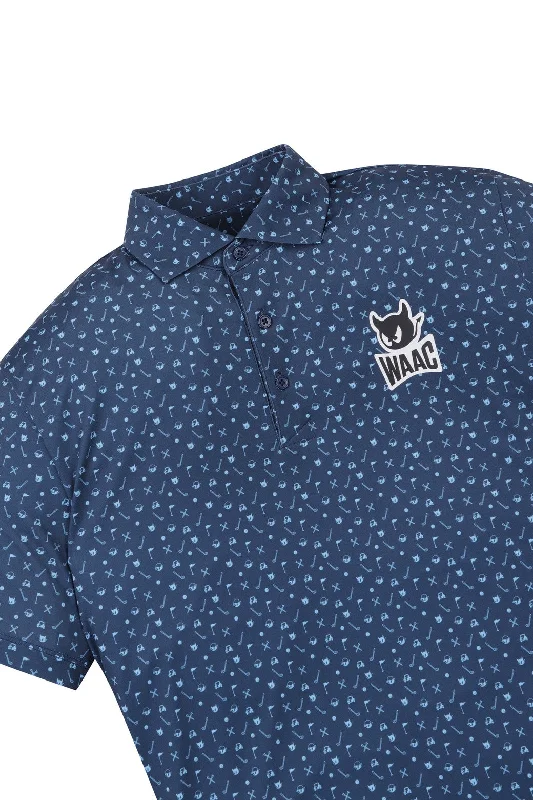 Men's WAAC GG Checker Polo Blue