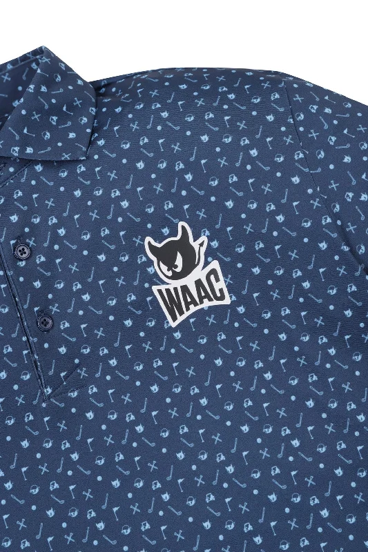 Men's WAAC GG Checker Polo Blue