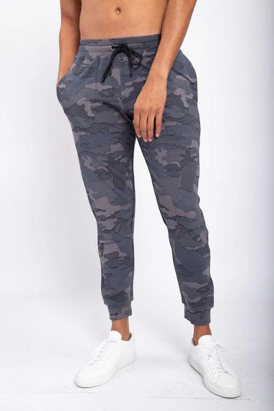 Mens Jagged Camo Joggers Mono B