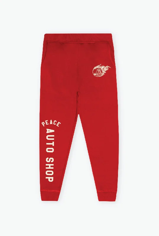 Peace Auto Shop Joggers - Red