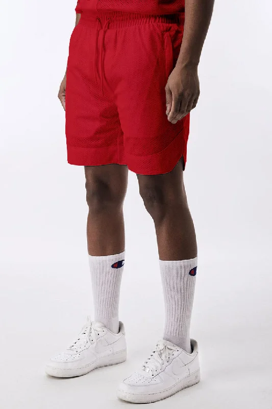 Double Mesh Shorts (Dark Red) (100-931)