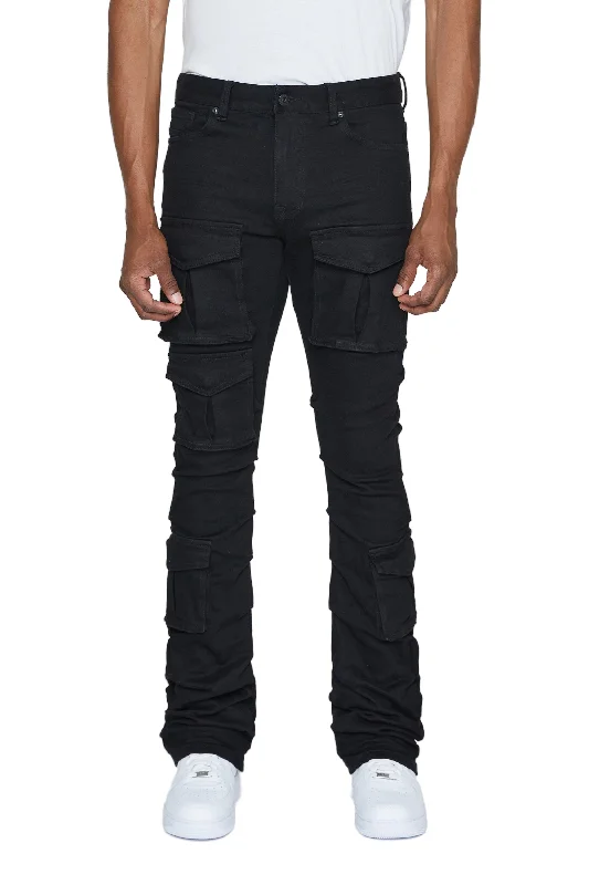 Stacked Utility Twill Pants - Jet Black