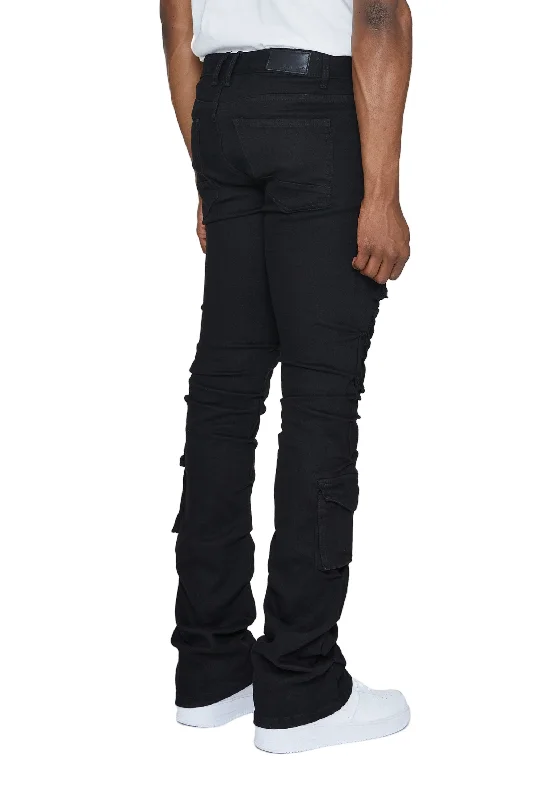 Stacked Utility Twill Pants - Jet Black