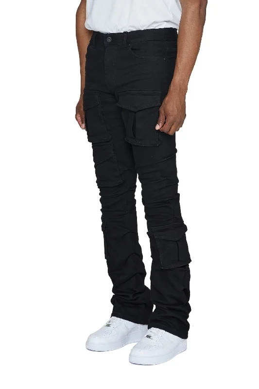 Stacked Utility Twill Pants - Jet Black