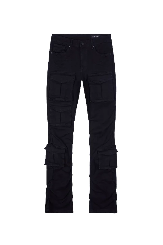 Stacked Utility Twill Pants - Jet Black