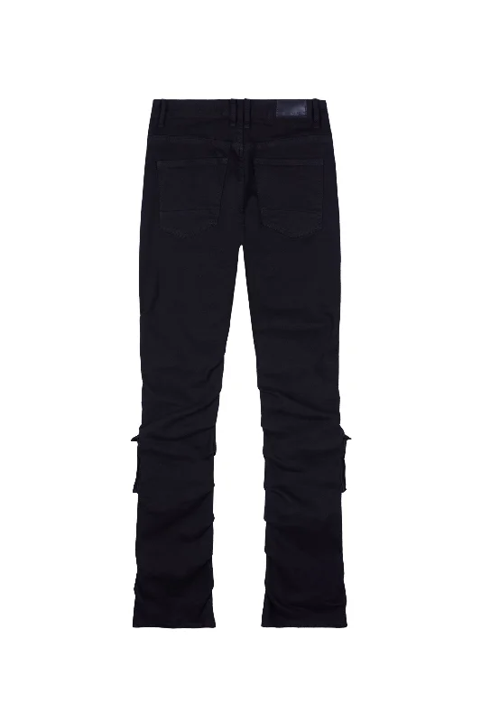 Stacked Utility Twill Pants - Jet Black