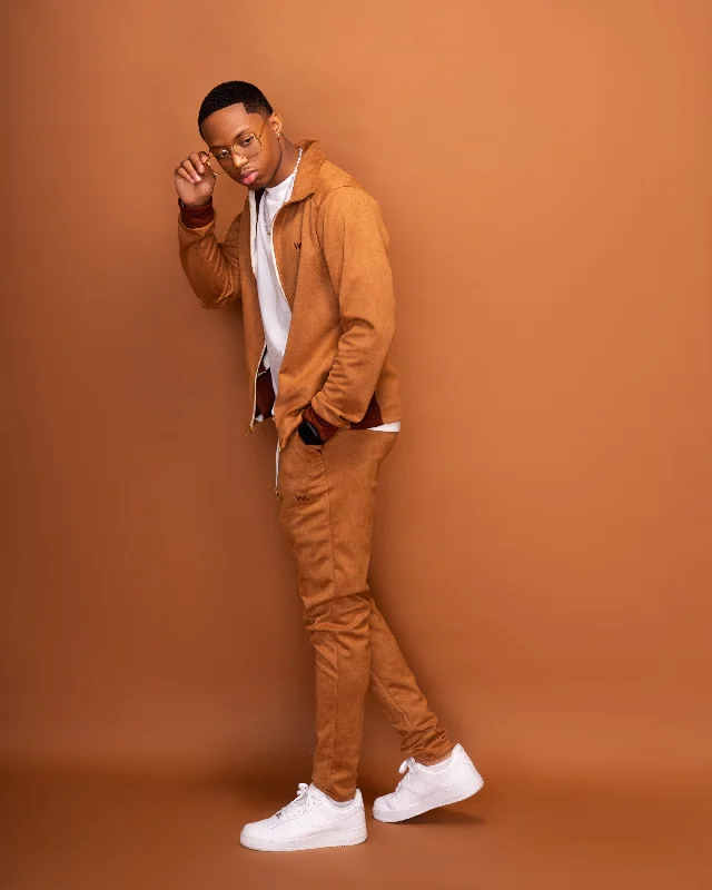 TRACK PANTS MEN - BROWN