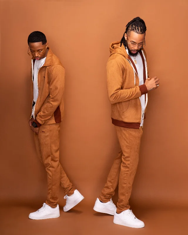 TRACK PANTS MEN - BROWN