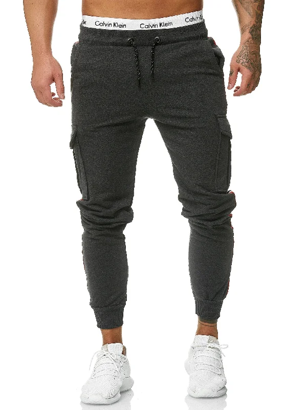 Cargo Dusi Stripe Sweatpants Joggers - Dark Gray X1B