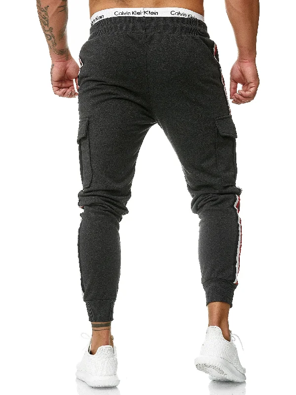 Cargo Dusi Stripe Sweatpants Joggers - Dark Gray X1B