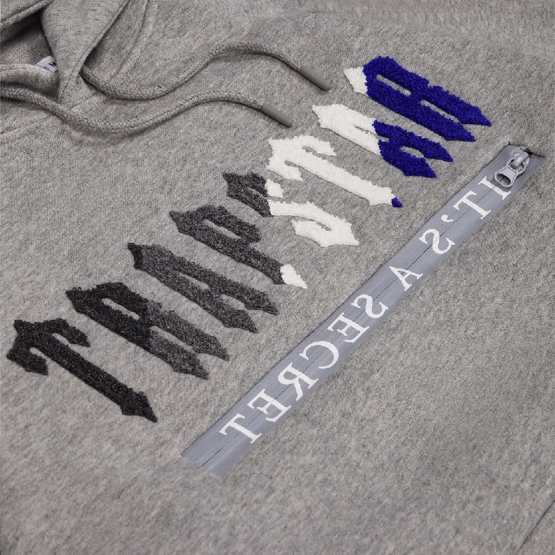 Trapstar Chenille Decoded 2.0 Hooded Tracksuit - Grey/Dazzling Blue